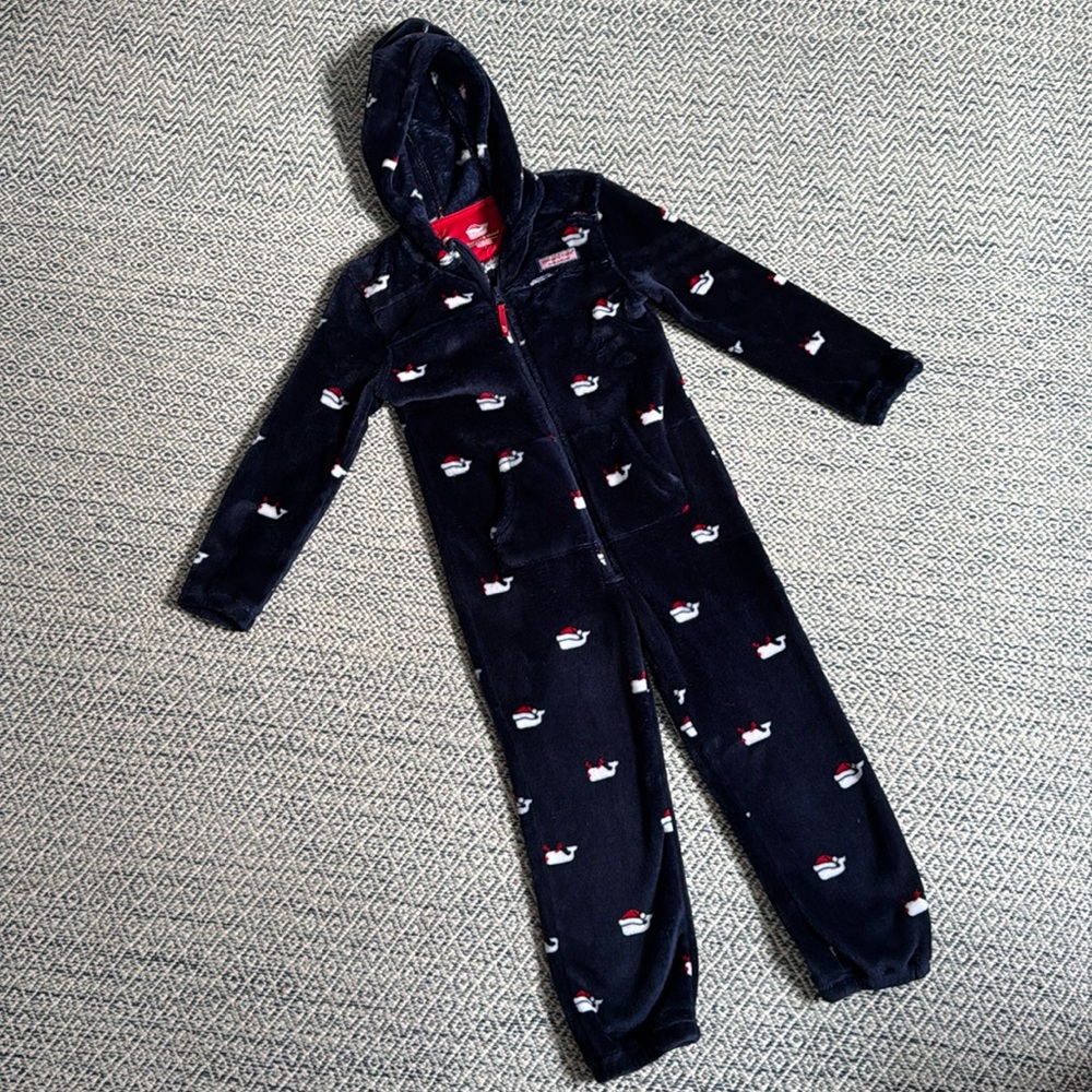 Vineyard Vines Boys' Hooded One-Piece Pajamas, 6
